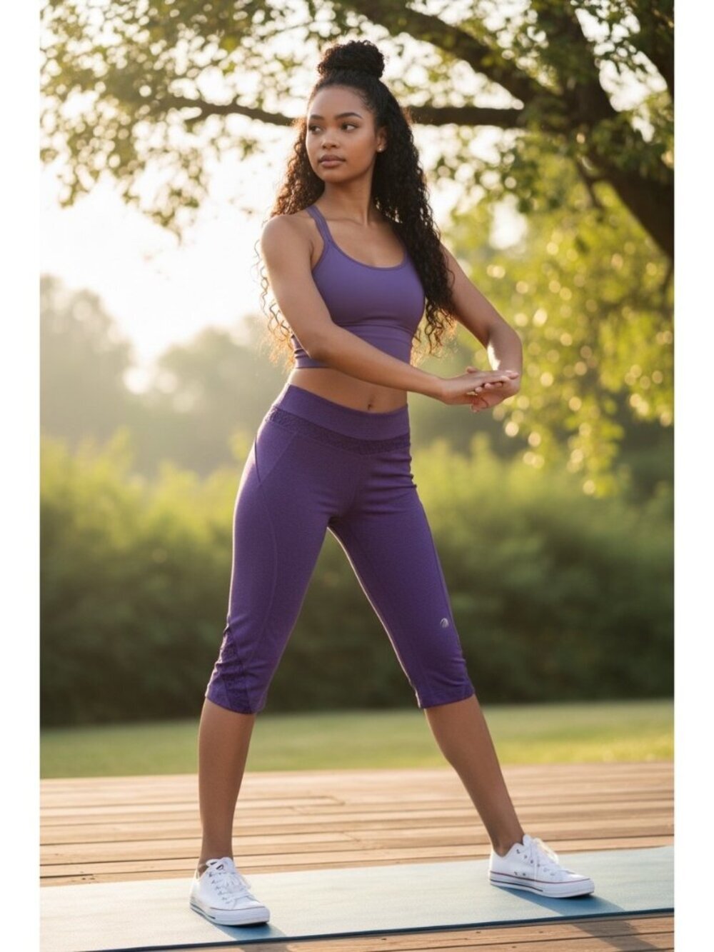 MPG Women’s Purple Capri Workout Capris